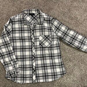 Black & White Plaid Flannel